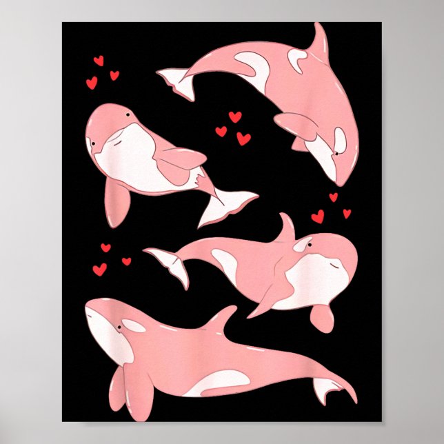 Affiche Baleine orque mignonne biologiste marin animaux ma (Devant)