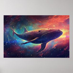 Affiche Baleine spatiale