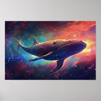 Affiche Baleine spatiale