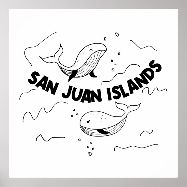 Affiche Baleines des îles San Juan (Devant)