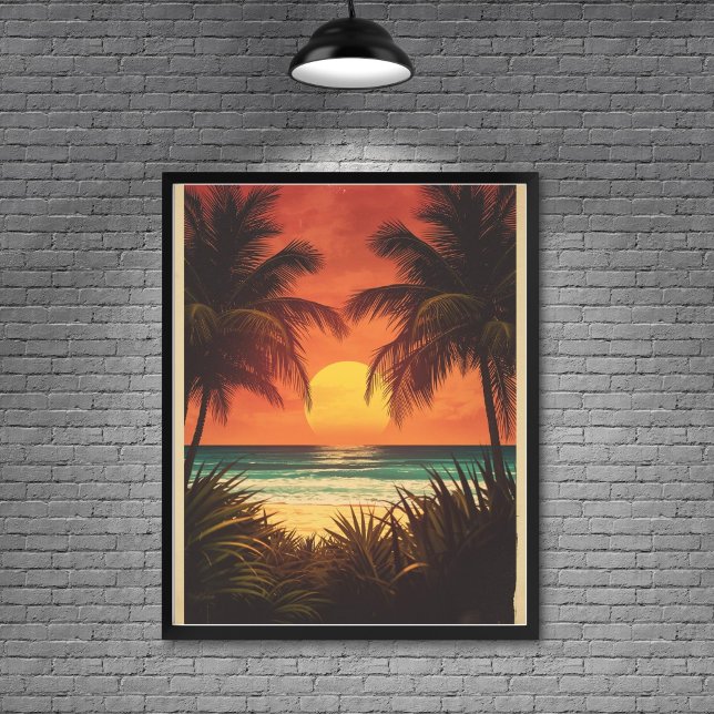 Affiche Bali Bliss – Paradis de l'île vintage Voyage (Créateur téléchargé)