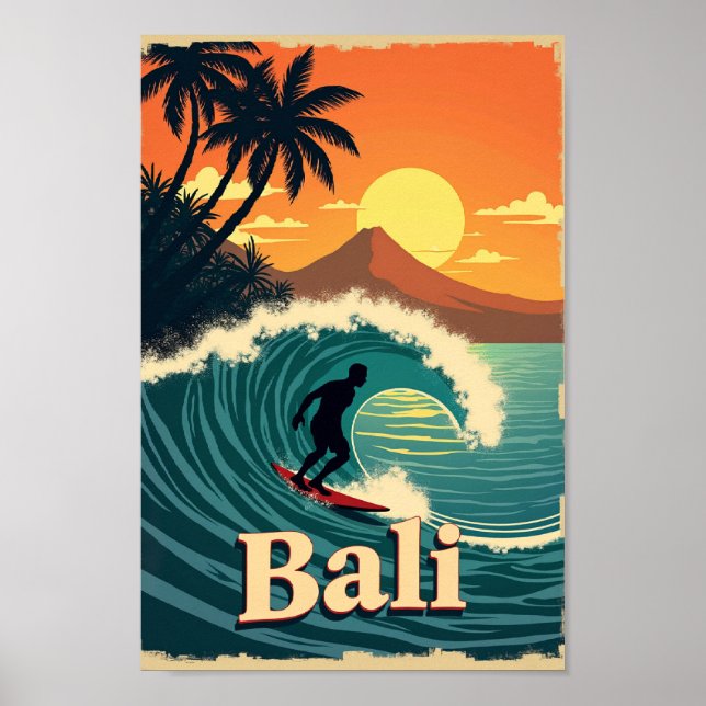 Affiche Bali Bliss – Un Paradis Rétro Surf (Devant)