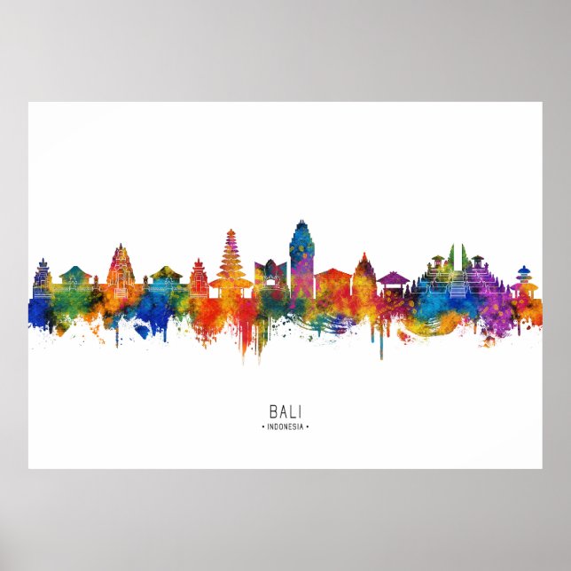 Affiche Bali Indonesia Skyline (Devant)