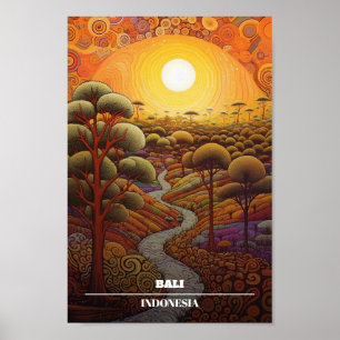 Affiche Bali Indonésie Travel Island Paradise