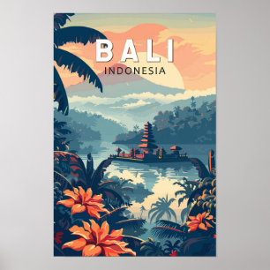 Affiche Bali Indonésie Voyage Art Vintage