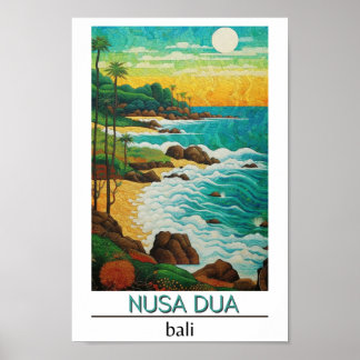 Affiche Bali Indonésie Voyage Nusa Dua