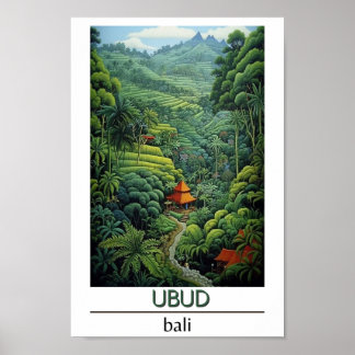 Affiche Bali Indonésie Voyage Ubud