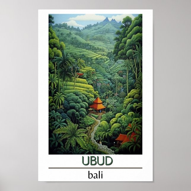 Affiche Bali Indonésie Voyage Ubud (Devant)
