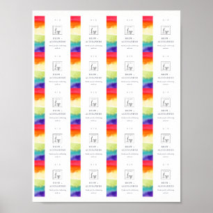 Affiche Balise de préférence numérique Mariage Rainbow Col