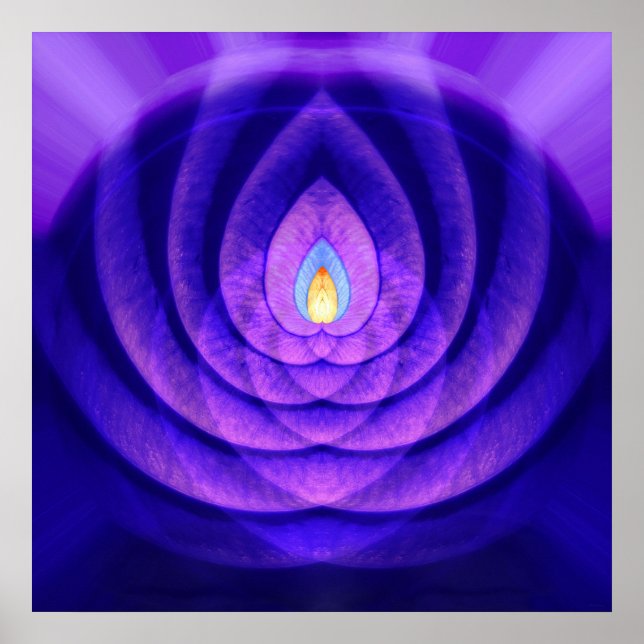 Affiche Balise mentale en violet et bleu (Devant)