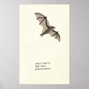 Affiche baliverne de batte de fruit
