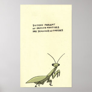 Affiche baliverne de mante de prière
