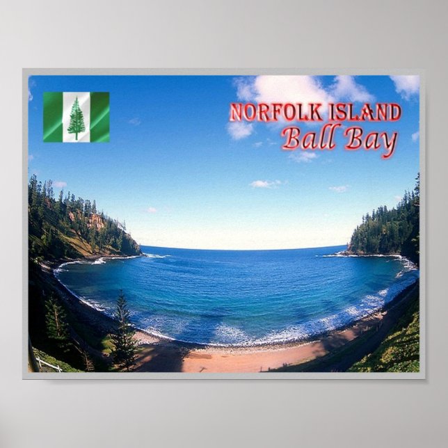 Affiche Ball Bay - Norfolk Island - (Devant)