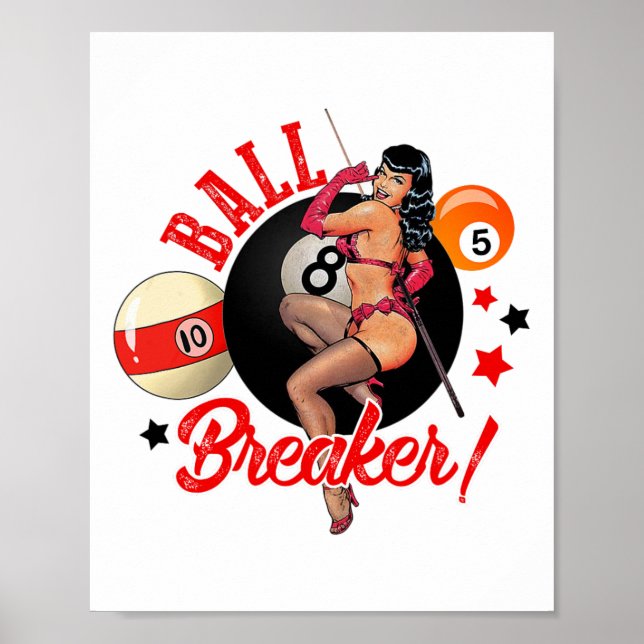 Affiche Ball Breaker Fundy Pool Player Billiard Lover Bill (Devant)