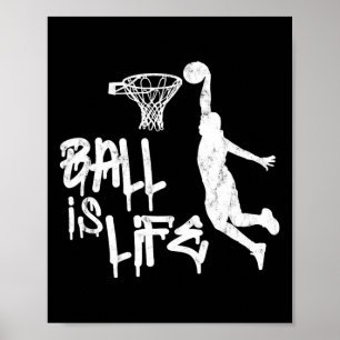 Affiche Ball is Life Basketball Point Guard Cadeaux d'équi