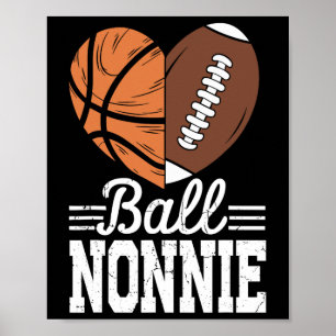 Affiche Ball Nonnie Basket Joueur Sport