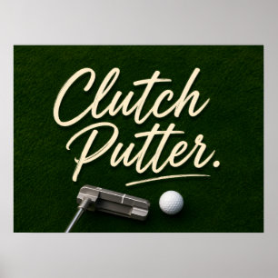Affiche Balle de golf sur green pour la retraite de golfeu