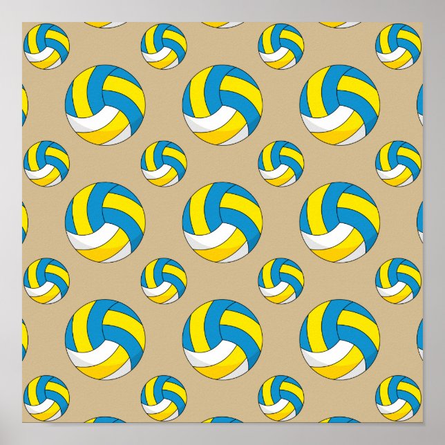 Affiche Balle de volley-ball en dessin (Devant)