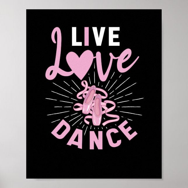 Affiche Ballerina Ballet Danseuse Lovely Live Lovely Lovel (Devant)