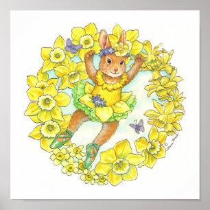 Affiche Ballerina Bunny Imprimer Jonquil