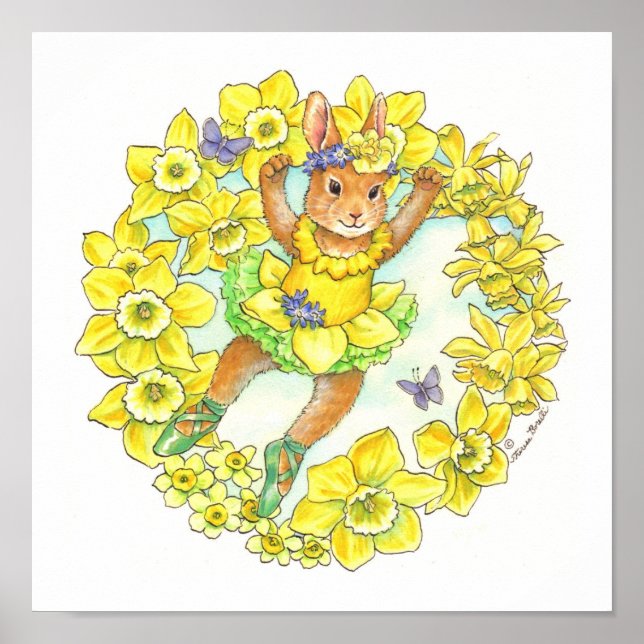 Affiche Ballerina Bunny Imprimer Jonquil (Devant)