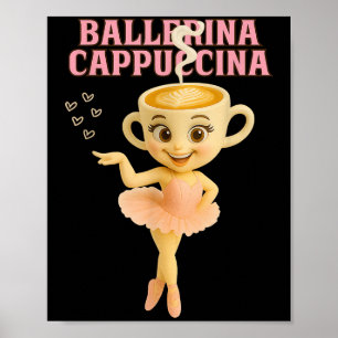 Affiche Ballerina Cappuccina Italien Brainrot mème Kids Gi