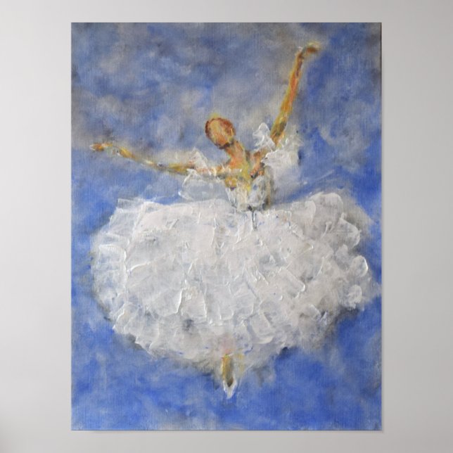 Affiche Ballerina dansant dans les nuages (Devant)