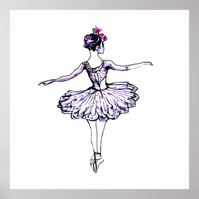 Affiche Ballerina Silhouette (Devant)