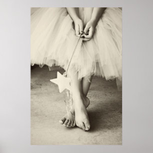 Affiche Ballerina Toes (noir et blanc)