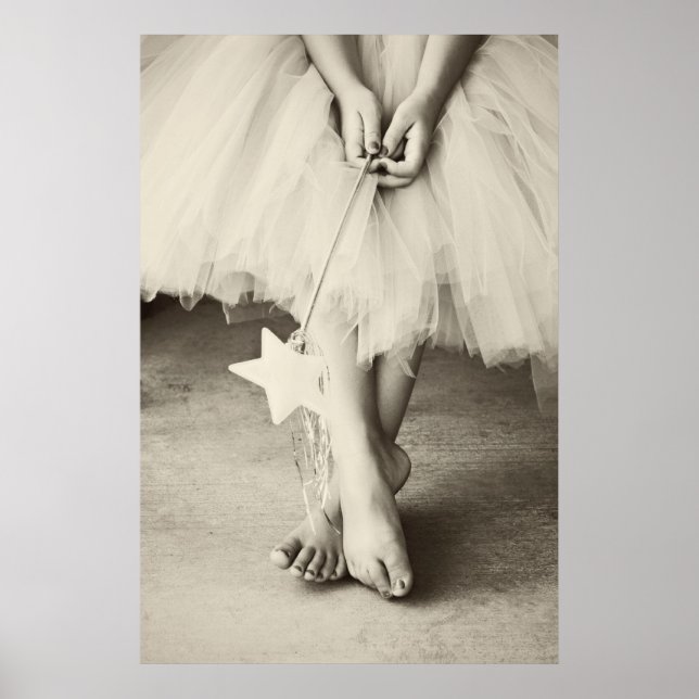 Affiche Ballerina Toes (noir et blanc) (Devant)