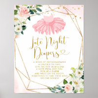 Ballerina Tutu Baby shower couche tard dans la nui