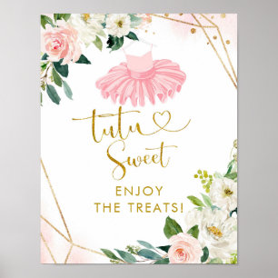 Affiche Ballerina Tutu Baby shower Tutu Sweet Sign