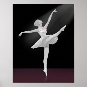 Affiche Ballerine dans l'argent et le noir