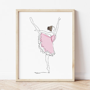 Affiche Ballerine, Fille de Ballet, Danseuse de Ballet, Tu