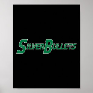 Affiche Balles d'argent Softll - Vert sur marine