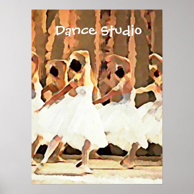 Affiche Ballet Dance On Stage Ballerinas (Devant)