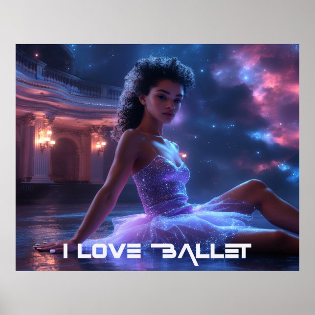 AFFICHE BALLET - I LOVE BALLET (Devant)
