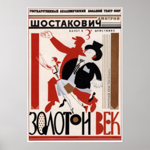 Affiche Ballet soviétique "âge d'or" 1982 de l'URSS