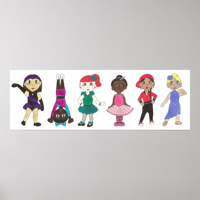 Affiche Ballet Tap Jazz Lyrique Hiphop Acro Dance Studio (Devant)