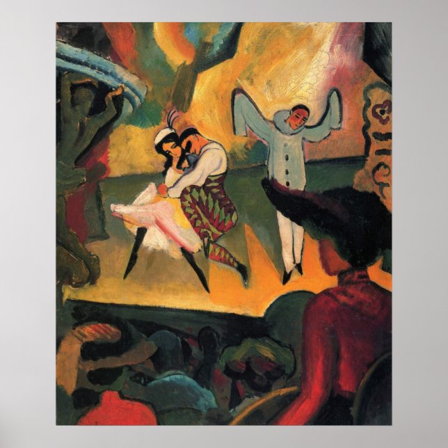 Affiche Ballets Russes, Ballet Russe par August Macke (Devant)