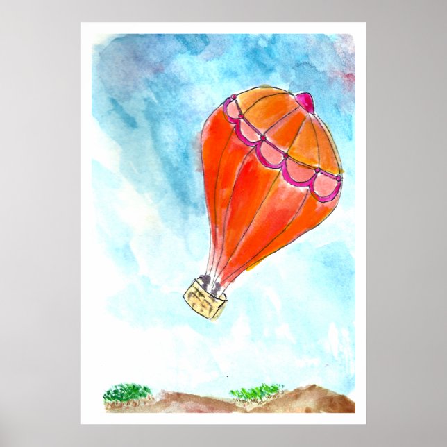 Affiche Ballon à air chaud (Devant)