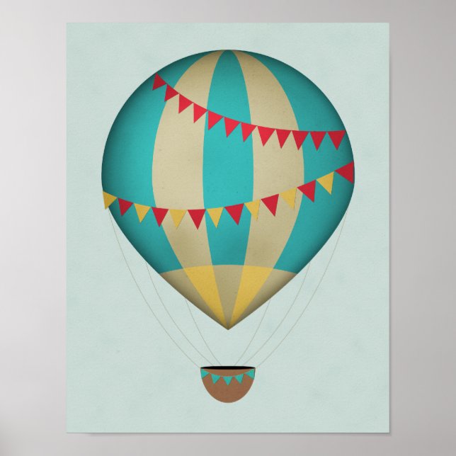 Affiche Ballon à air chaud (Devant)