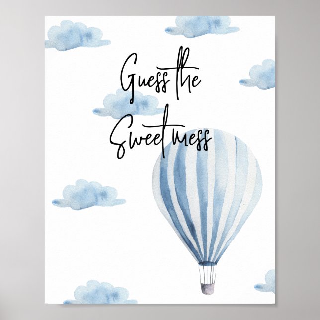 Affiche Ballon à air chaud - Devinez le doux désordre (Devant)