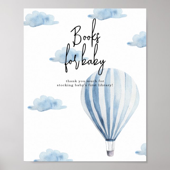 Affiche Ballon à air chaud - Livres pour bébé (Devant)