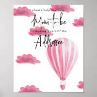 Ballon à air chaud - Maman à être destinataire