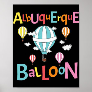 Affiche Ballon d'Albuquerque Nouveau-Mexique Montgolfière 