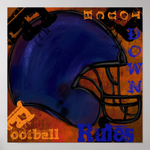 AFFICHE BALLON DE FOOT AMÉRICAIN