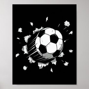 Affiche Ballon de Football Graphique Cool Jeunesse Footbal