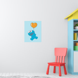 Affiche Ballon en forme de coeur de Monstre de Cookie