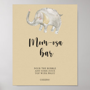 Affiche Ballon en forme d'éléphant \ Bar Mom-osa